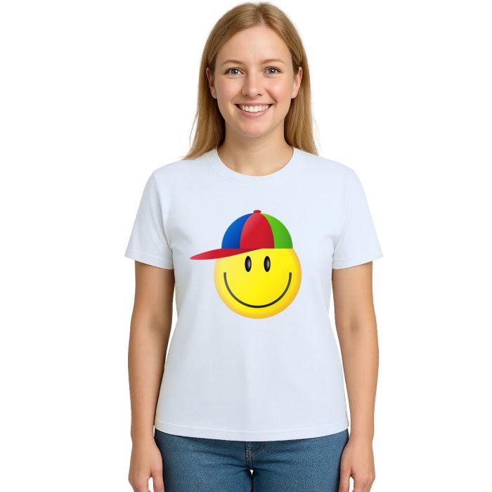 Camiseta Smile Feliz De Boné Estampa Personalizada