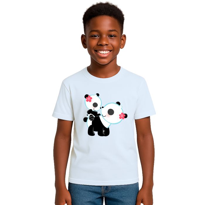 Camiseta Ursinhas Panda Mãe e Filha Personalizada