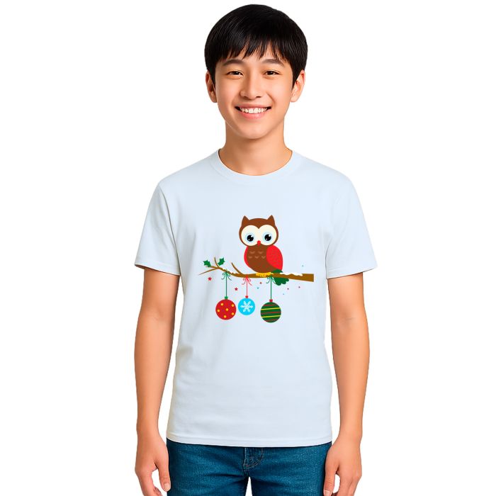 Camiseta Coruja Natal Corujinha Natalina Personalizada