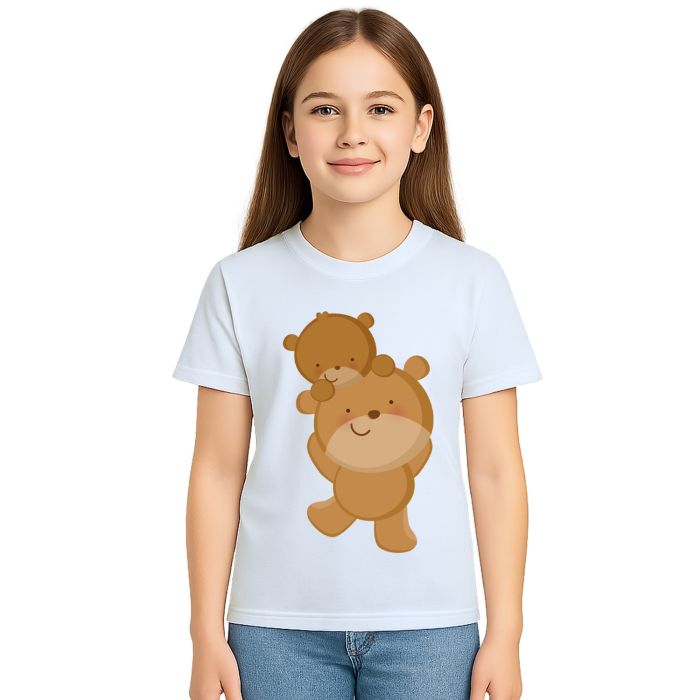Camiseta Urso Pai e Filho Brincando Personalizada