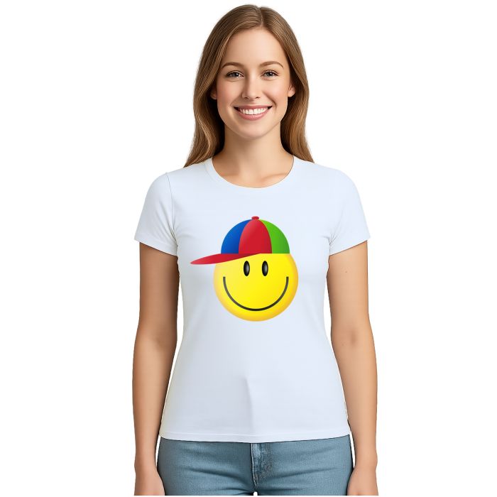 Camiseta Smile Feliz De Boné Estampa Personalizada