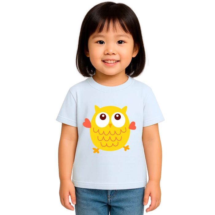 Camiseta Coruja Amarela Owl Estampa Personalizada