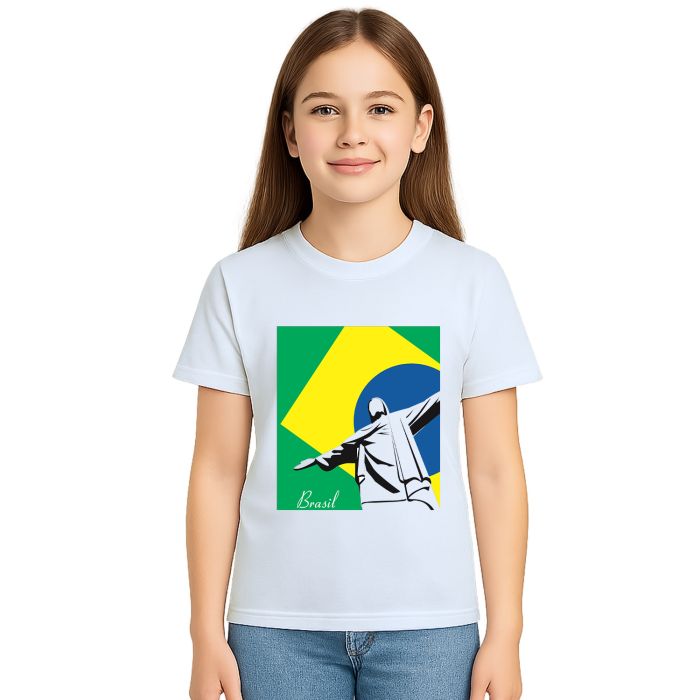 Camiseta Brasil Cristo RJ Rio de Janeiro Personalizada