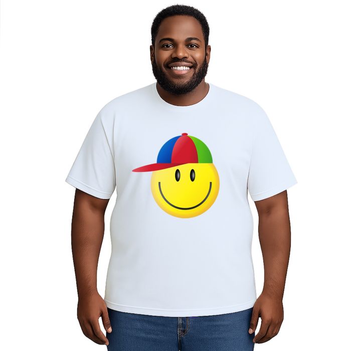 Camiseta Smile Feliz De Boné Estampa Personalizada