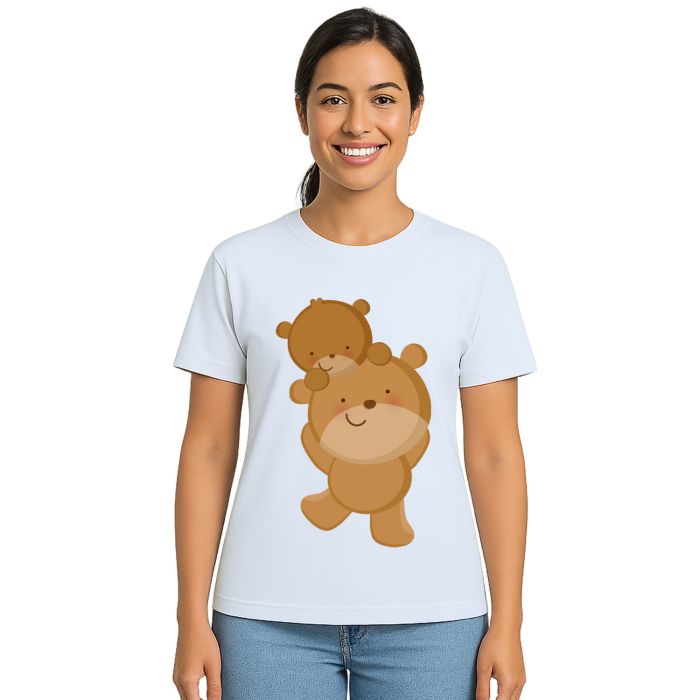 Camiseta Urso Pai e Filho Brincando Personalizada