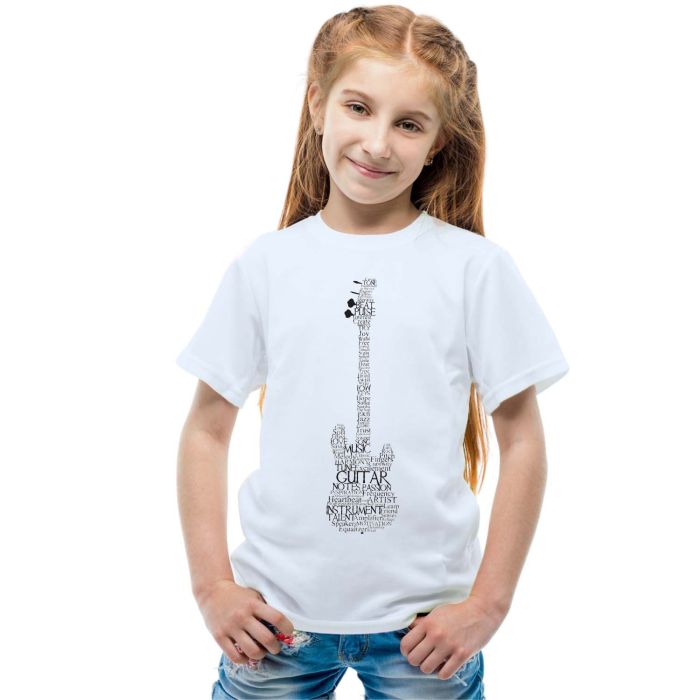 Camiseta Guitarra Rock And Roll Estampa Personalizada