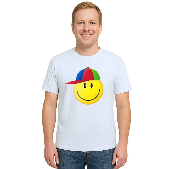 Camiseta Smile Feliz De Boné Estampa Personalizada