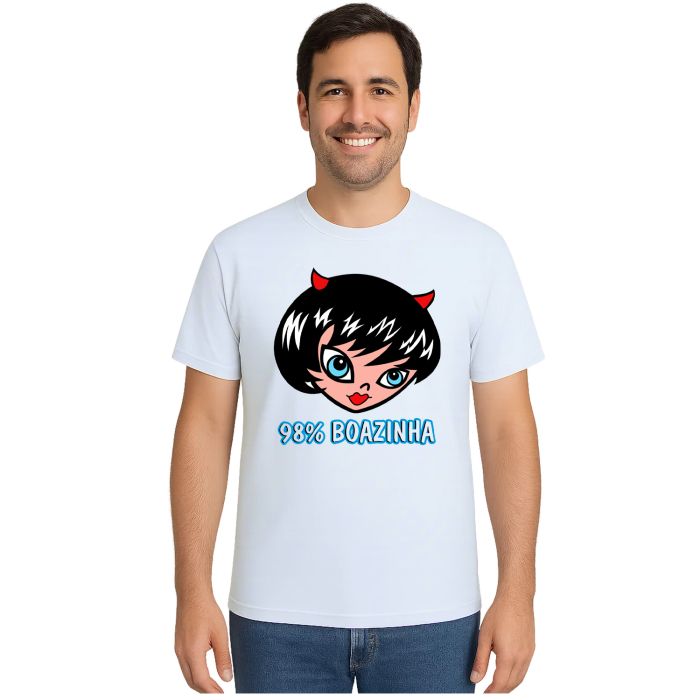 Camiseta 98% Boazinha Carnaval Estampa Personalizada