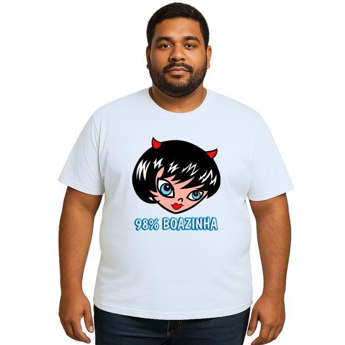 Camiseta 98% Boazinha Carnaval Estampa Personalizada