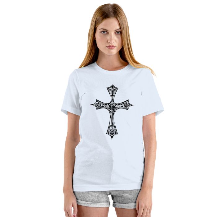 Camiseta Tribal Cruz Religiosa Estampa Personalizada Algodão