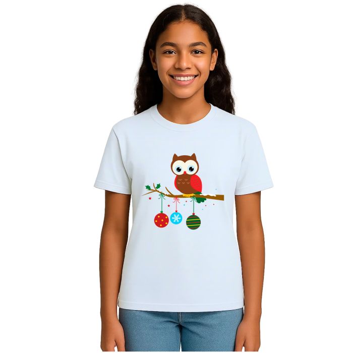 Camiseta Coruja Natal Corujinha Natalina Personalizada