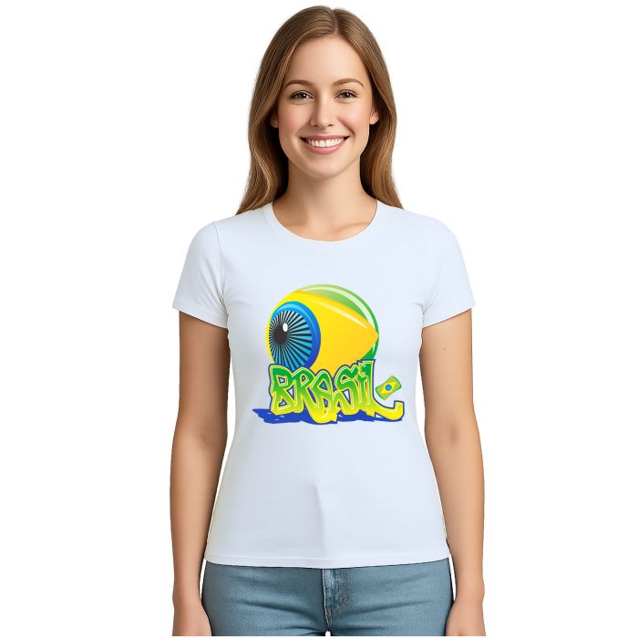 Camiseta Brasil de Olho Futebol Estampa Personalizada