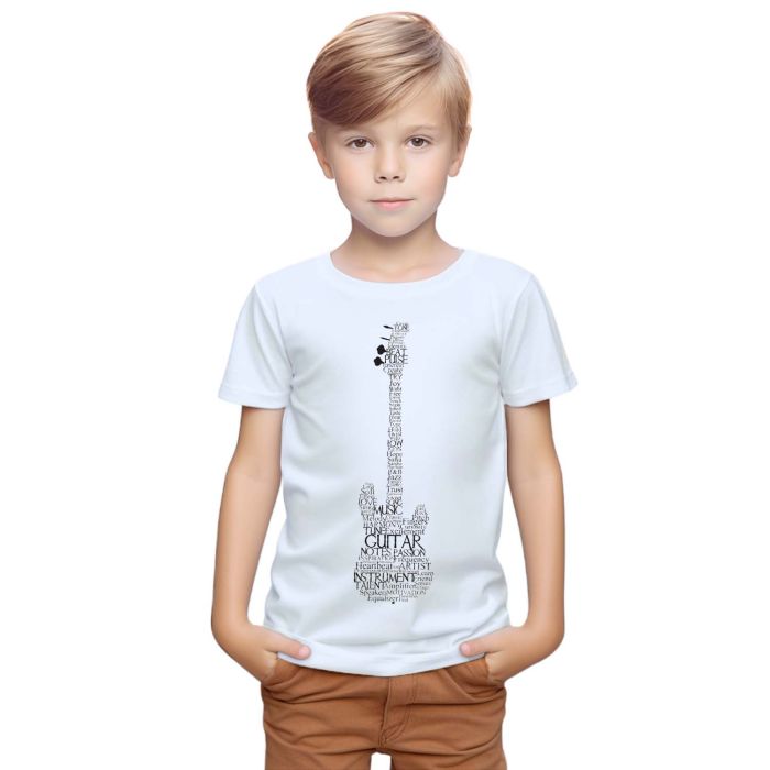 Camiseta Guitarra Rock And Roll Estampa Personalizada