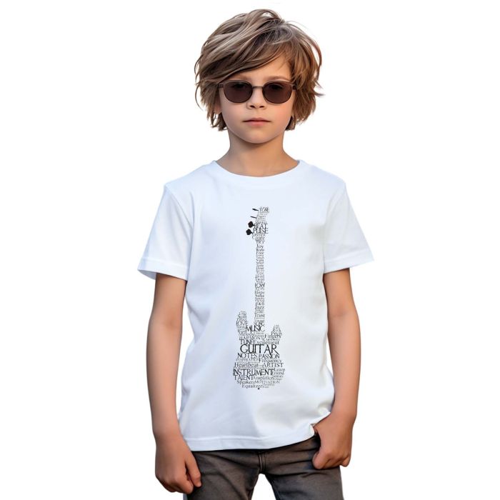 Camiseta Guitarra Rock And Roll Estampa Personalizada