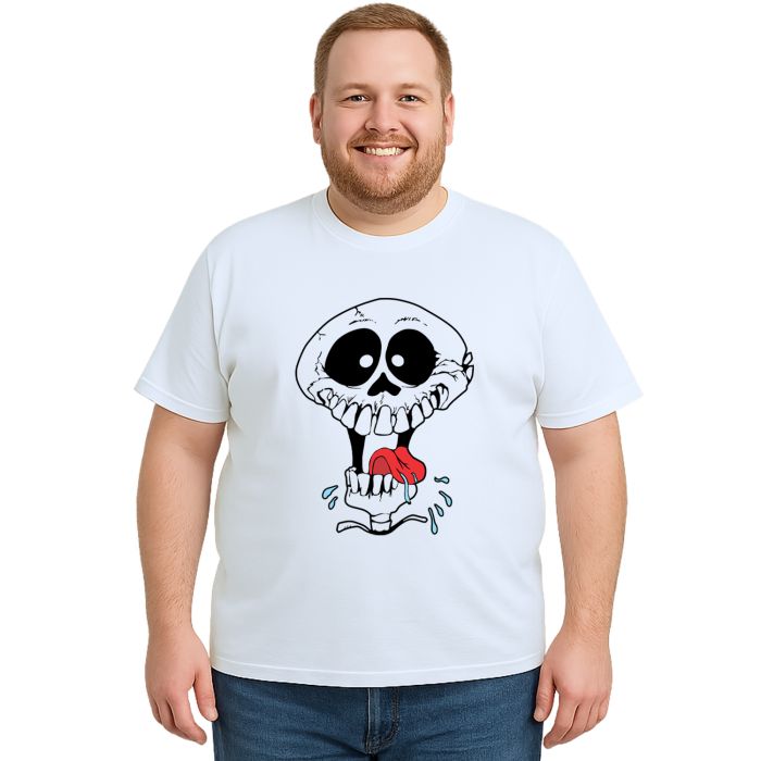 Camiseta Caveira Louca Divertida Estampa Personalizada