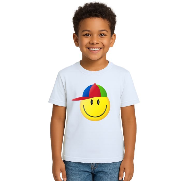 Camiseta Smile Feliz De Boné Estampa Personalizada