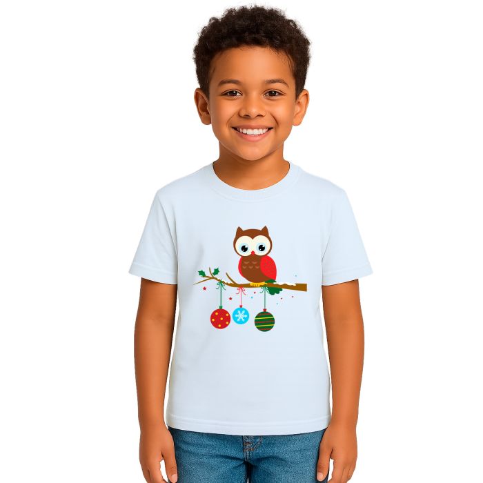 Camiseta Coruja Natal Corujinha Natalina Personalizada