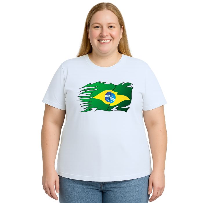 Camiseta Brasil Bandeira Speed Estampa Personalizada
