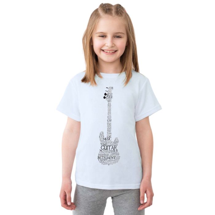Camiseta Guitarra Rock And Roll Estampa Personalizada