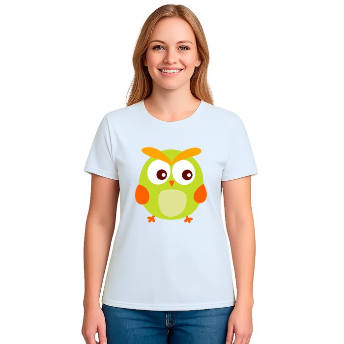 Camiseta Coruja Oliva Corujinha Estampa Personalizada