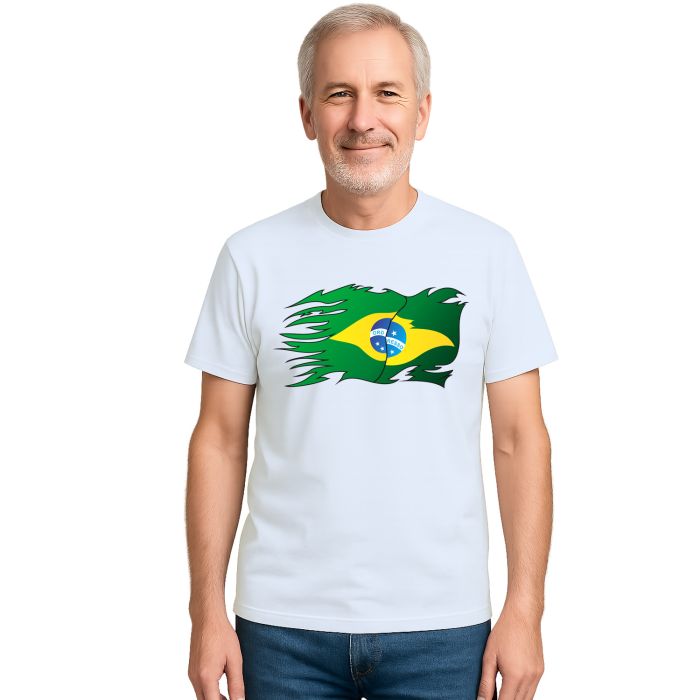Camiseta Brasil Bandeira Speed Estampa Personalizada