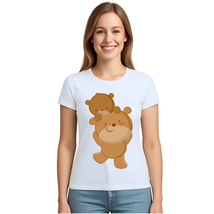Camiseta Urso Pai e Filho Brincando Personalizada