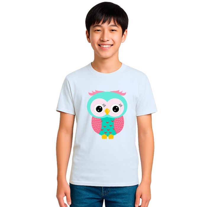 Camiseta Coruja Verde Corujita Estampa Personalizada