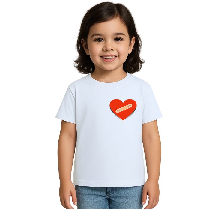 Camiseta Coração Band Aid Curativo Estampa Personalizada