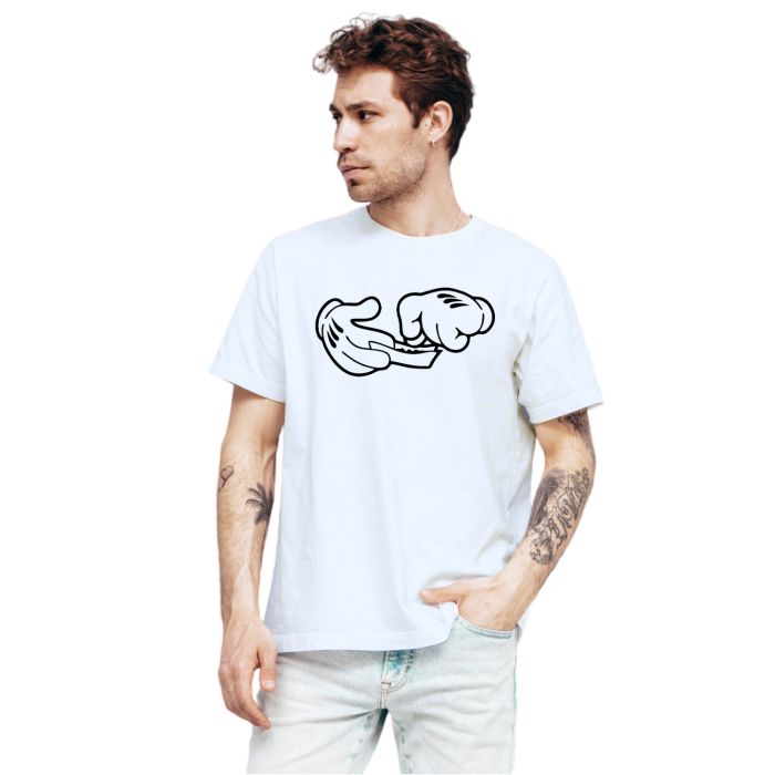 Camiseta Mãos Luvas Dichavando Bolando Personalizada Algodão