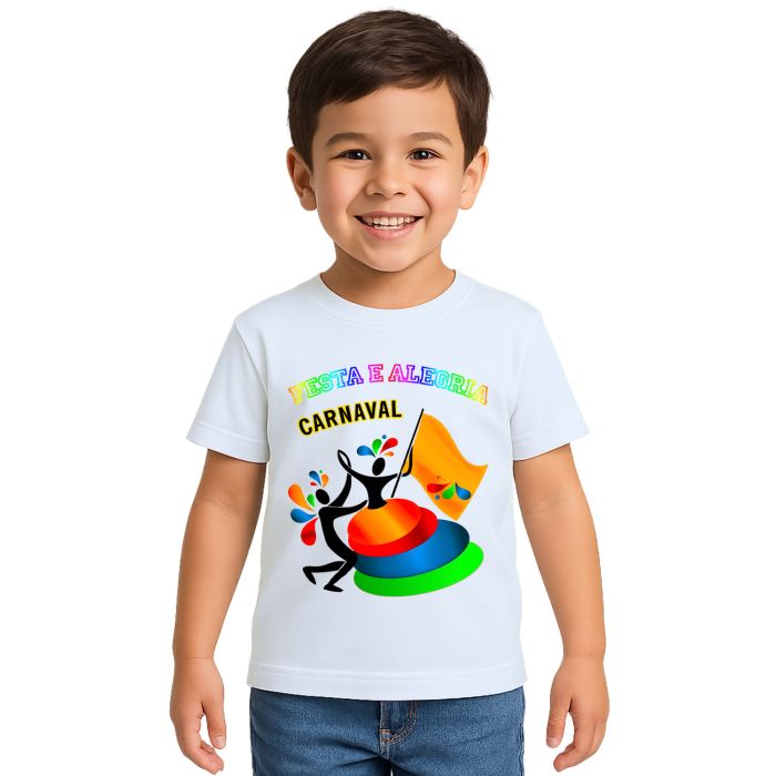 Camiseta Carnaval Festa E Alegria Personalizada