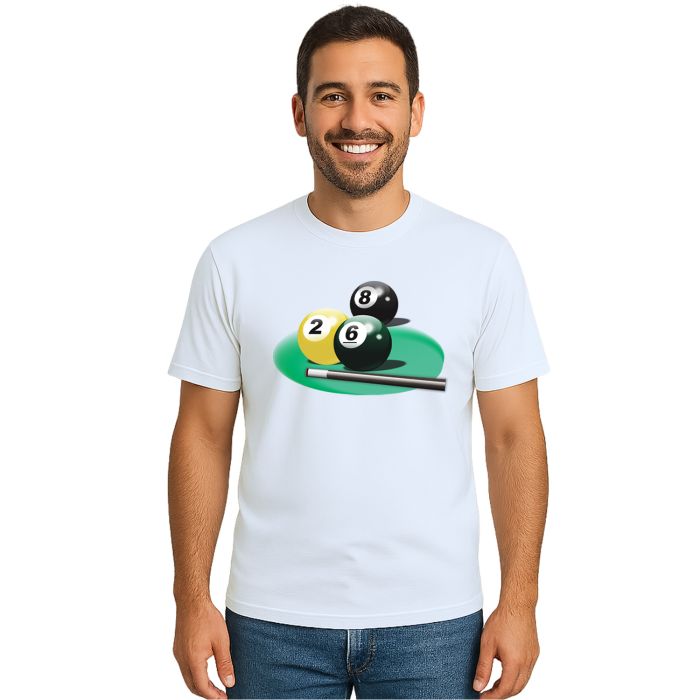 Camiseta Sinuca Snooker Bilhar Estampa Personalizada