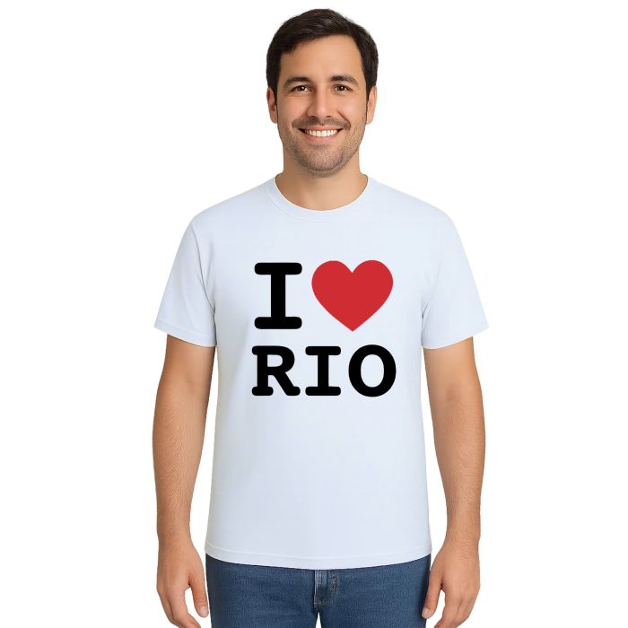 Camiseta I Love Rio de Janeiro Estampa Personalizada