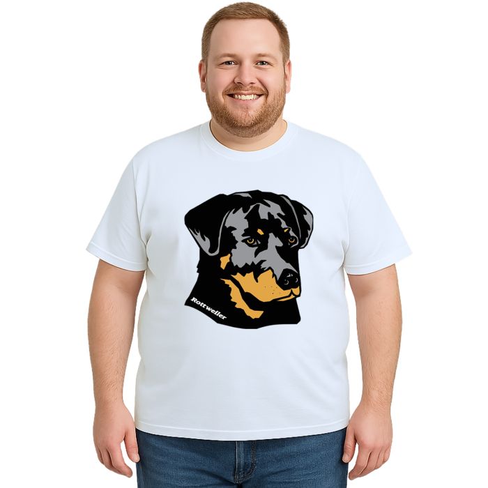 Camiseta Cachorro Rottweller Face Estampa Personalizada