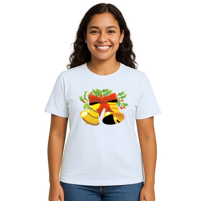 Camiseta Natalina Sinos De Natal Estampa Personalizada