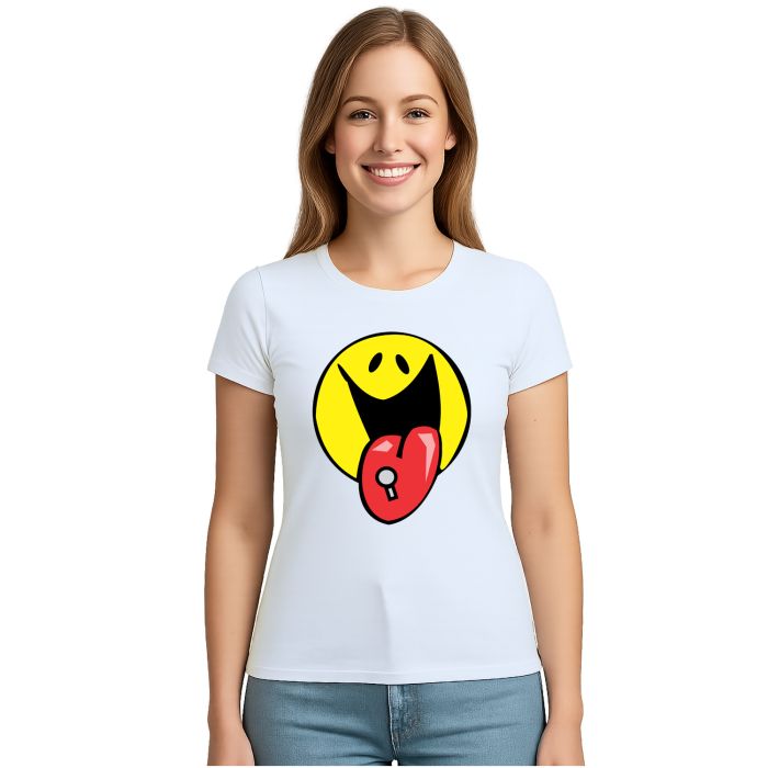 Camiseta Smile Piercing Criativa Estampa Personalizada