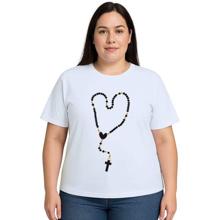 Camiseta Terço Do Rosário Religiosa Personalizada