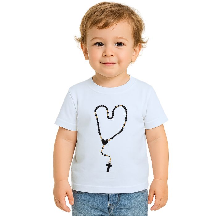Camiseta Terço Do Rosário Religiosa Personalizada