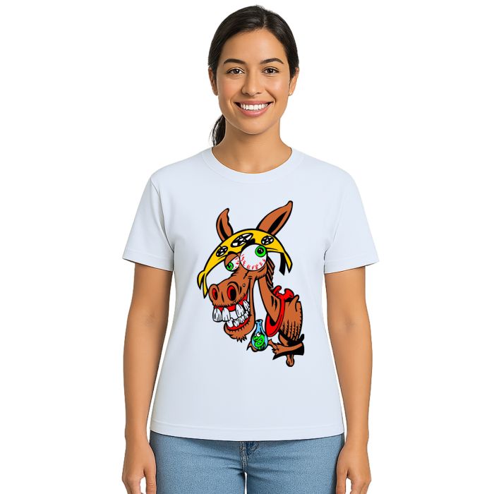 Camiseta Jumento Louco Engraçada Estampa Personalizada
