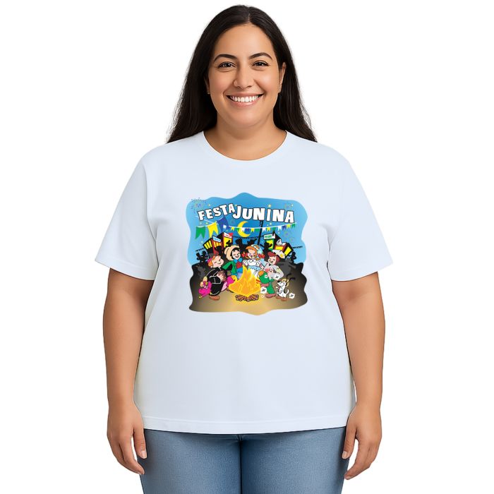 Camiseta Festa Junina Fogueira Estampa Personalizada