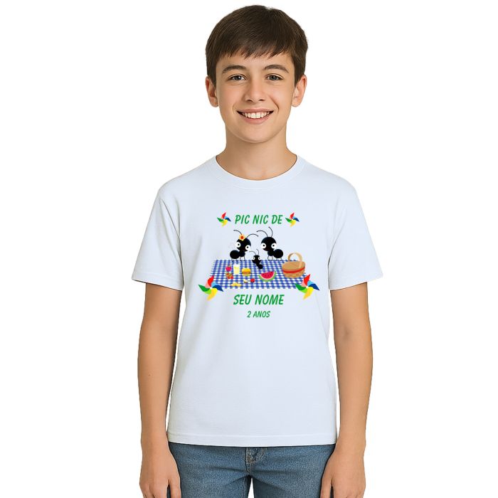 Camiseta Pic Nic Piquenique Formiguinhas Personalizada