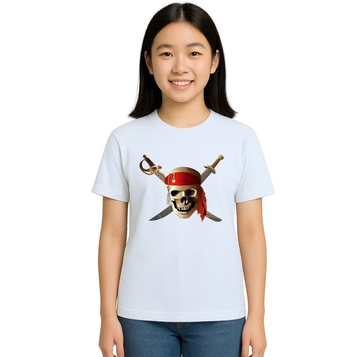 Camiseta Caveira Pirata Espadas Estampa Personalizada