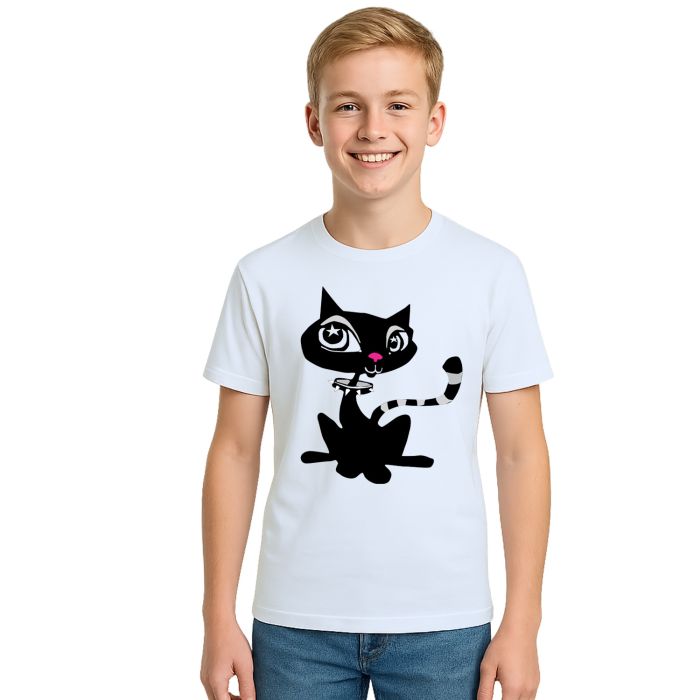 Camiseta Gata Punk Cat Personalizada Pets Gatinha