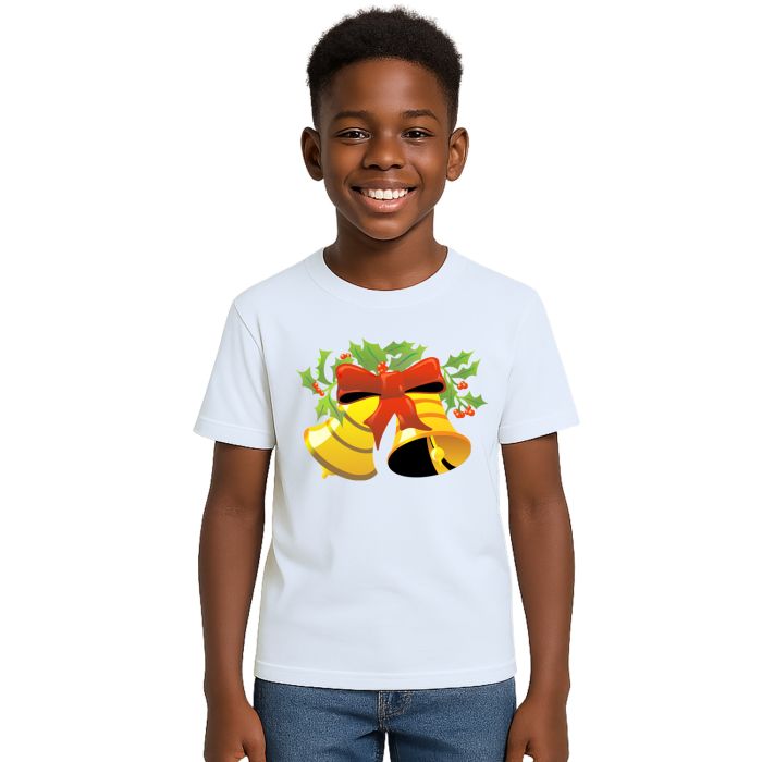 Camiseta Natalina Sinos De Natal Estampa Personalizada