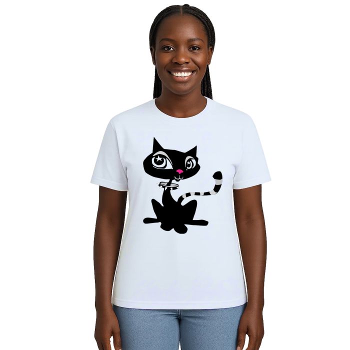 Camiseta Gata Punk Cat Personalizada Pets Gatinha