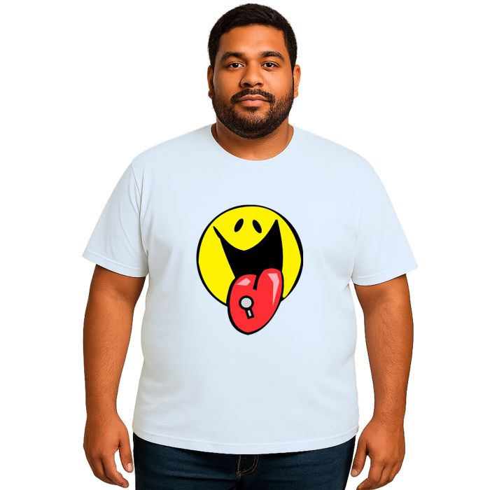 Camiseta Smile Piercing Criativa Estampa Personalizada