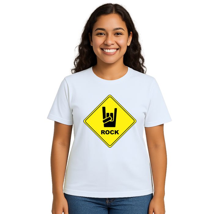 Camiseta Placa Rock Roqueiro Estampa Personalizada