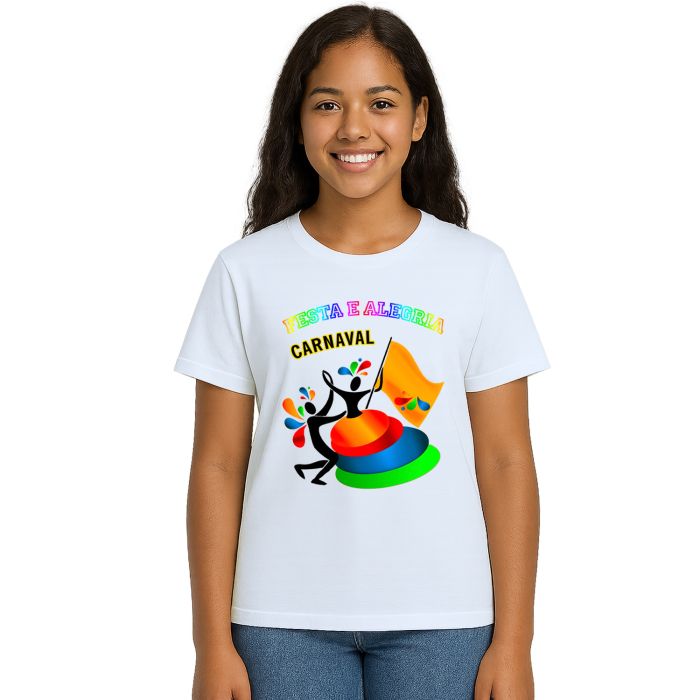 Camiseta Carnaval Festa E Alegria Personalizada