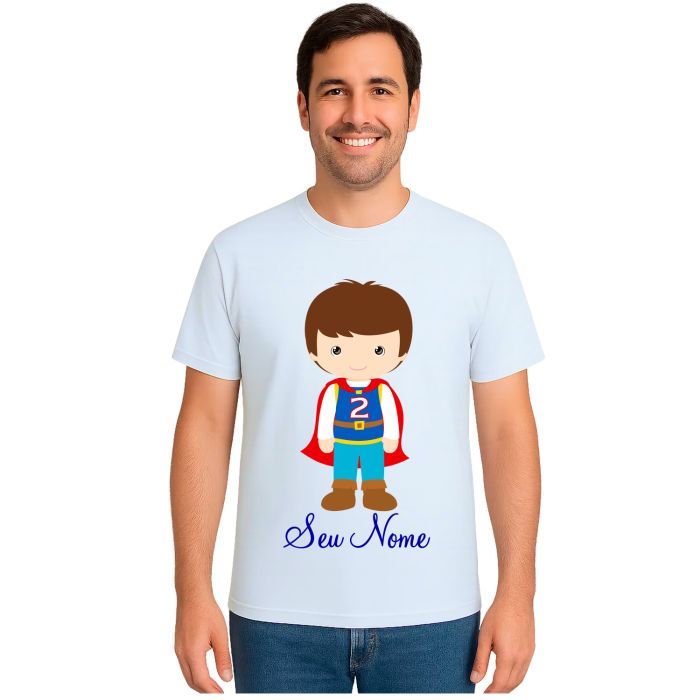 Camiseta Príncipe Capa Vermelha Estampa Personalizada
