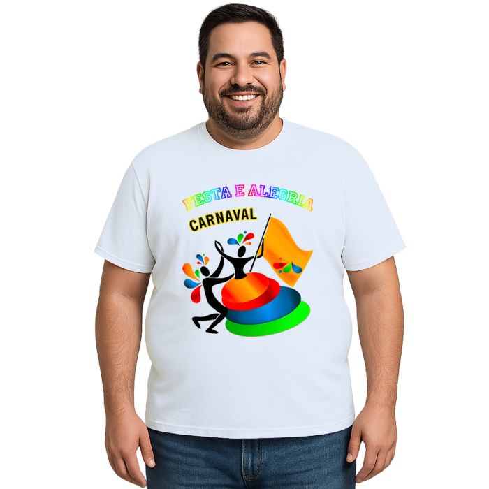 Camiseta Carnaval Festa E Alegria Personalizada