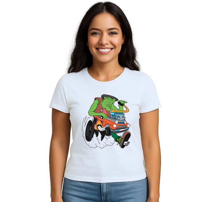 Camiseta Frankenstein Dragster Estampa Personalizada
